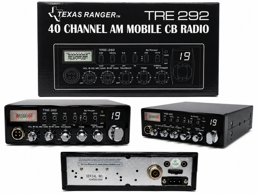 Texas Ranger TRE-292 40 Channel CB Radio | AM Mobile CB Transceiver