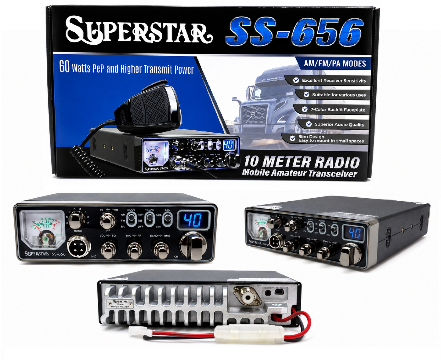 SuperStar SS-656 10 Meter Radio | AM/FM/PA Mobile Amateur Transceiver