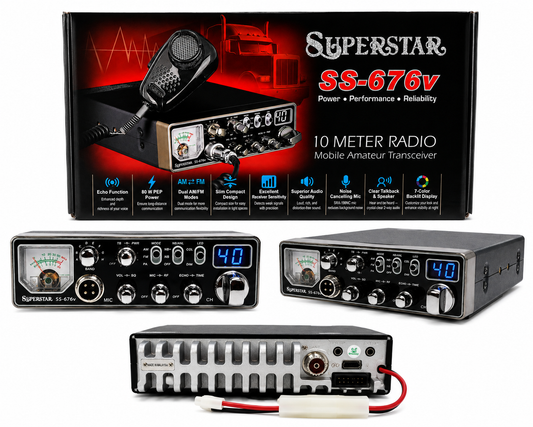SuperStar SS-676 10 Meter Radio | High-Power AM/FM Mobile Transceiver